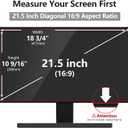 Computer Privacy Screen Protector 21.5 Inch with Hp Dell Acer Asus Samsung LG and More, Removable Security Shield Filter for 16:9 Aspect Ratio Monitor Like ViewSonic Sceptre AOC Koorui BenQ (21.5" Diagonal 16:9 1 Pack)