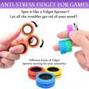 Cevioce Fidget Toys Adults,12 Pcs Magnetic Rings Silicone Spiky Sensory Rings,Fidget Magnetic Spinner Ring for Teens Boys Coolest Texture Autism Stress Relief Toy Birthday Gifts Classroom Prizes Kids