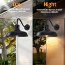 13.8'' Diameter Large Dusk to Dawn Outdoor Gooseneck Barn Light, 2 Packs, 13.8''-Dusk to Dawn Sensor