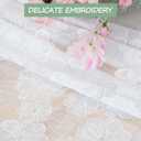 Jayla White Lace Tablecloth 54 X 54 Inches Square Camellia Flower Embroidered Wedding Table Cloths for Outdoor Party Reception, Dinner Party, Baby Shower, Tea Decorations, Home Decor