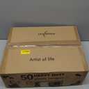 HOUSE DAY Heavy Duty Plastic Hangers 50 Pack, Non Slip Clothes Hangers with Rubber Grip and 360 Hook - Thin Plastic Hanger Space Saving - Coat Hanger White, Closet Organizer for Shirt, Pants, Suit