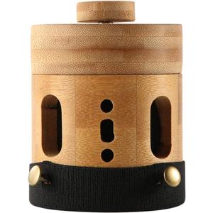 EXCEART Portable Moxibustion Box Smokeless Moxa Burner Holder for Abdomen Waist Shoulder Pain Relief and Relaxation Bamboo Moxa Burning Tool 3X3X3.93 Inch