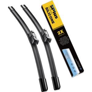 5 PLUS Silicone Wiper Blades 22 inch 2 Pack Replacement For 2018-2014 CHEVY Silverado 1500 2500 3500 HD/2018-2014 GMC Sierra,Automotive Replacement Windshield Wipers With Water Repellent. (22"+22"(Top Lock))
