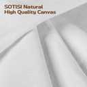 Canvas Fabric, Premium 10oz White Cotton Duck Canvas Fabric 62'' Wide for Arts & Crafts, Backings, Covers,1Yd (60 x 36 inchs)