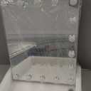 Vanity Makeup Mirror with Lights,Hollywood Vanity Mirror with 3 Color Modes,Lighted Vanity Mirror with Dimmable LED Bulbs &10X Magnification for Desk,Bedroom,Tabletop (White, 20.5" x 15.7")