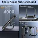 Fin2feel Magnetic for iPhone 12/iPhone 12 Pro Case with Screen Protector, Compatible with MagSafe, Built-in Stash Stand Phone Case Anti-scratch Shockproof Cover for iPhone 12/12 Pro(Translucent Black)