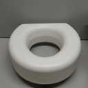 Lumex Raised Toilet Seat, 4.5" Riser, Non-Locking, Fits Most Toilets