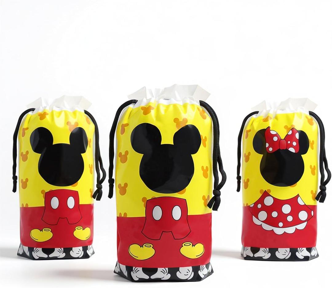 Eyllaaoo 30Pcs 7 x 10Inch Mouse Theme Plastic Treat Bags Mouse Theme Party Supplies Favors Cookie Chocolate Candy Snack Bags For Birthday Party Decoration Supplies