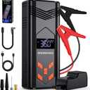 Jump Starter with Air Compressor, 3000A Car Jumper Starter Portable Battery Pack with 150PSI Tire Inflator, 12V Jump Box for Car Charger Battery Booster with LCD Display (Up 9L Gas/8L Diesel Engine) (Black)