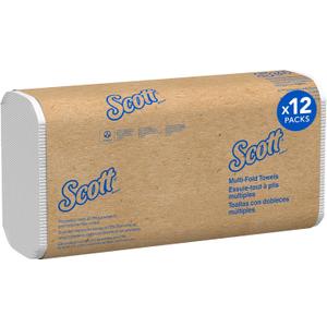 Scott Professional Universal Multifold Paper Towels, Bulk (03650), Absorbency Pockets, White, 9.2"x9.4" Towel, Compressed, Compact (Pack of 12)