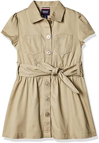 French Toast Girls' Short Sleeve Safari Dress