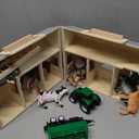 YEEBAY Farm Animals Toys for 3+ Year Old Kids Toddlers Girls Boys, Large Wooden Barn with Animal Play Figures, Farm Playset Educational Learning Toys, Ideal Christmas Birthday Gifts