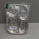 2Pack 18/10 Stainless Steel Divided Plate, Small Child Plate with 4-Compartment, Portion Control Serving Platter, Mess Food Sectioned Tray for Dinner, Lunch, Cafeteria, Kids, Adult