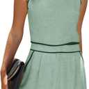 Fessceruna Women's 2 Piece Outfits Sleeveless Crop Zip Back Tank Top and High Waist Shorts Summer Contrast Workout Sets