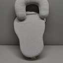 Baby Feeding Pillow, Anti Overflow Feeding Pillow for Reducing Spit-Up, Safety Nursing Pillow, Baby Lounger Reflux Wedge Breastfeeding, Removable top and Bottom (60*40*18 cm, Grey)