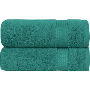 Premium Towel Set of 2 Hand Towels 18" x 30" Color: Teal Blue |100% Cotton|12 Ultra Soft and Highly Absorbent Hand Towels for Bathroom, Gym, Hotel, Spa, Machine Washable