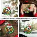 2 x Excavator Christmas Ornament 2026 - Cute Christmas Excavator Gift for Boys Girls, Funny Gifts for Men Women, Construction Truck Ornaments for Christmas Tree, Construction Gifts for Lovers