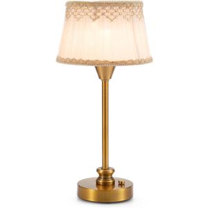 UMEXUS Rechargeable Cordless Table Lamp with Dimmer, Portable Small Battery Operated Lamp Outdoor, Touch Warm Light Ambient Lighting for Restaurant Patio Dining Side End Table Kitchen, Antique Brass