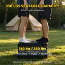 Versatile Foldable Seatable Camping Box Car Organizer Heavy Duty Storage Bins With Lids Box Trunk, Durable Plastic, 60L Can Store Clothes, Toys Camping Equipment in Large Capacity (black)