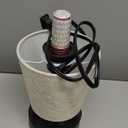 Cordless Table Lamp,5000mAh Rechargeable Battery Operated Desk Lamp,3Colors & 7 RGB Stepless Dimmable, Portable Small Touch Fabric Shade LED Night Light for Patio Restaurant Home(White) (11.4in)