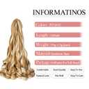Luoyudu Curly Braiding Hair,#P27/613 Spanish 8Packs Bouncy Crochet Hair 24Inch Synthetic French Curl Braiding Hair Extensions(24 Inch,Pack of 8,P27/613)