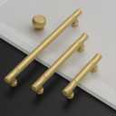Asidrama 10 Pack 5 Inch(128mm) Brushed Gold Kitchen Cabinet Handles, Cabinet Pulls Kitchen Cabinet Hardware for Cupboard Drawer Pulls
