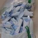 100 Pack Pre Rolled Blue Plastic Cutlery Set with Paper Napkins, Blue Pre Rolled Silverware Set Disposable for Wedding, Party, and Event, Pre Wrapped Plastic Utensils with Napkins for Baby Shower