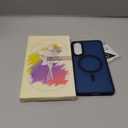 for Samsung Galaxy S25 Edge Case, Matte Magnetic Phone Case with 1 Screen Protector, Support for Magsafe, Translucent Frosted Shockproof Protective Cover for Samsung Galaxy S25 Edge, Navy Blue