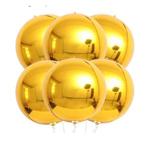 Large Gold Foil Balloons - Huge 22 Inch, Pack of 6 | Gold Mylar Balloons for Golden Party Decorations | Metallic Balloon for Birthday Party Decorations