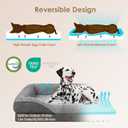 EHEYCIGA Orthopedic Dog Bed for Dog, 36x27x7 Inch Large Memory Foam Dog Couch Bed with Sides, Waterproof Liner & Washable Removable Cover, Bolster Pet Sofa, Grey