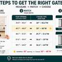 Cumbor 30-48 in Baby Gate for Stairs, Auto Close Dog Gate Indoor, Brown