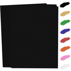 100 Sheets Black Card Stock 8.5 x 11in,250GSM 92lb Black Cardstock Card Stock Construction Paper,Heavy Weight Printer Paper for Invitations, Stationery Printing, Scrapbooking,Crafts, DIY Cards