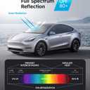 2025 Ice-Shield Car Windshield Sun Shade [100% Sun Block, 4th-Gen Cooling Tech] Reflective Heat Insulation, Portable Foldable Front Window Sunshade Umbrella for Compact Sedans - Universal Fit 53"x29"