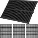 6 Pack Polymer Plastic Channel Drain Grate 19.7 x 11.8 x 1 in Durable Trench Drain Cover,Total Length 118 in Sewer Grates,Outdoor Drainage Grates for Yard Fence,Farm,houseside
