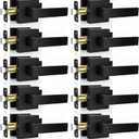 Privacy Door Lock, 10 Pack Matte Black Keyless Door Handles Interior Heavy Duty Bed and Bath Door Lever Set, Reversible for Left/Right Handed Doors