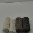 Coozomy et of 4 Neutral Decorative Throw Pillow Covers 20x20 Inch Corduroy Pillow Covers for Bed Couch Sofa Living Room Soft Square Cushion Cases