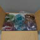 US Acrylic Faceted Plastic Reusable Drinking Glasses (Set of 6) 14oz Rocks Cups Assorted Colors | BPA-Free Tumblers, Made in USA | Top-Rack Dishwasher Safe