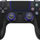 Wireless Game Controller for PlayStation 4 Bluetooth Replacement Gamepad for PS-4 Slim/Pro & Windows PC Rechargeable Portable Double Vibration Joystick Remote Joypad with 1000mAh Battery,Turbo,Mapping