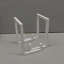 Sweetude 2 Pcs Large Plate Stands for Display Metal Frame Plate Holder Display Stand Decorative Table Top Easels for Picture, Book, Platter, Photo Easel(White,8 Inch)