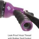 Dramm Revolver Heavy Duty Metal Garden Hose Nozzle 9 Spray Patterns, High Pressure Jet, Thumb-Control Flow, Ergonomic Grip Red