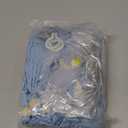 Stuffed Animal Toy Storage Hammock with LED Light-Macrame Jumbo Doll Room Organizer Mesh Decoration-Hanging Storage Nets Kids Bedroom(Blue Beads) (L (39.5"*39.5"*48"))