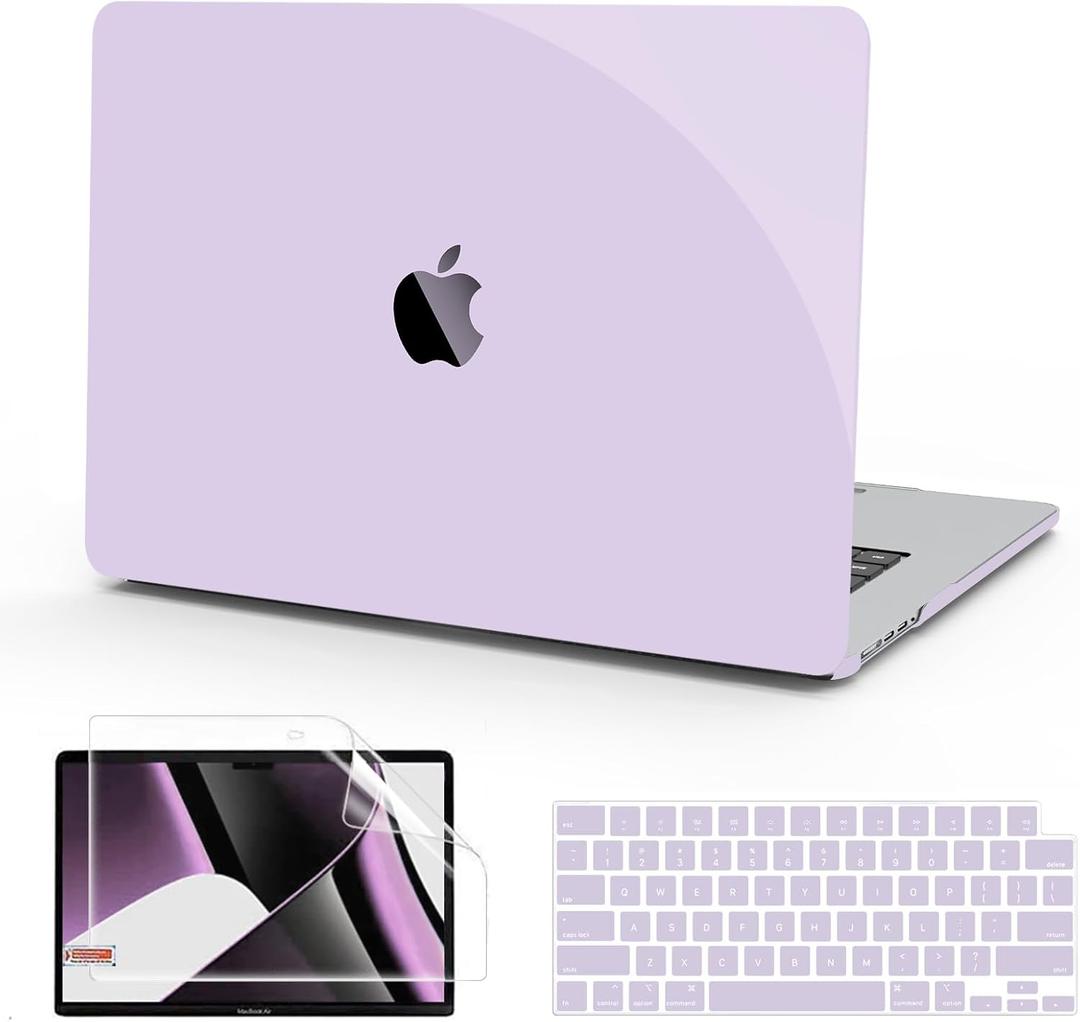 B BELK Compatible with MacBook Pro 14 inch Case 2026-2021 M5 M4 M3 M2 M1 A3427 A3426 A3434 A3112 A3185 A3401 A2918 A2992 A2779 A2442, Plastic Hard Shell Case+Keyboard Cover+Screen Protector, Purple