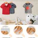 Nature Smile Kids Baby Children Toddler Wooden Shirt Coat Hangers with Notches and Anti-Rust Chrome Hook Pack of 20 (Natural)