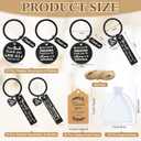 Yinkin 60 Pcs Christmas Thank You Keychain Gifts with Thank You Tag Bags Gift for Christmas Party Favors Employee Coworker (Black)