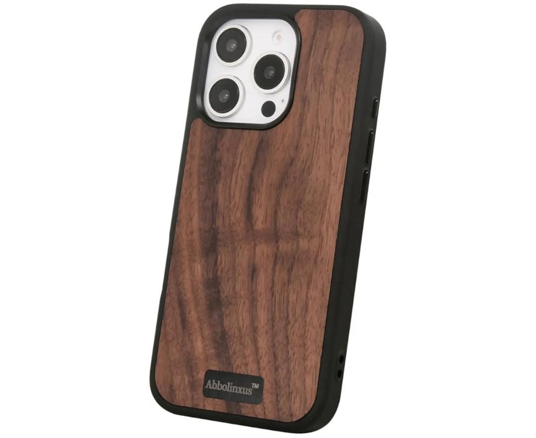 for iPhone 16 Pro Magnetic Wood Case. Unique & Classy Shockproof Protective Cover. Compatible with MagSafe Magnetic Charging. (Walnut Wood, iPhone 16 Pro(6.3"))