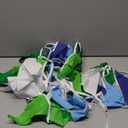 Blue Green Party Decorations Retro Blue Green Fabric Triangle Banner Flag Banner Pennant Garland Streamers for Graduation Hole in One Wedding Birthday Baby Shower Masters Golf Party Decoration