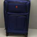 SwissGear Sion Softside Expandable Luggage, Blue, Checked-Medium 25-Inch