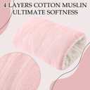 Baby Feeding Arm Pillow Breastfeeding Bottle Nursing Cozy Cradle Pillow for Newborn Soft Double Sided Muslin Cotton Head Support Comfortable Feeding for Mom(Pink,Simple)