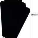 4Pcs/Set Necklace Display Stand for Selling, Earring Necklace Jewelry Set Easel Display Rack,Covered Soft Velvet with Cardboard Easel Necklace Display (4pcs design 2)