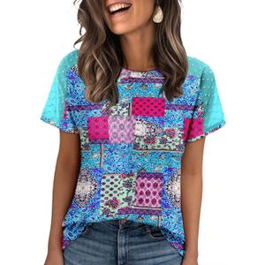 Magritta Women Mesh Sleeves Casual T-Shirts Summer Fashion See Through Blouses Tee (XL)